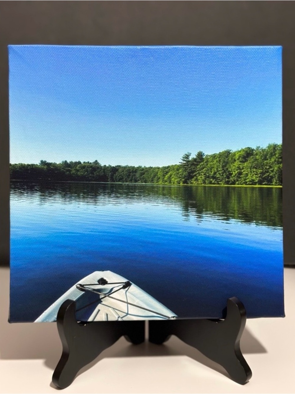 8x8 Lake Kayak Scenic Canvas Wall Art